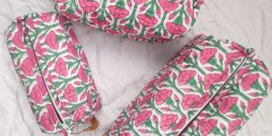 Print Cotton Makeup Bag