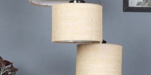 Jute Round Drum Cluster Hanging Lamp