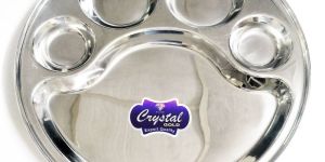 Stainless Steel Smiley Plate