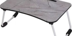 Foldable Grey Wooden Laptop Table