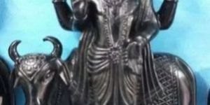 Black Marble Shani Dev Statue