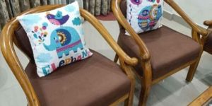 5 Seater Sagwan Wooden Sofa Set