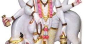 Marble Dattatreya Statue