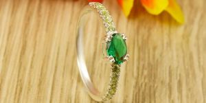 Emerald & Peridot Ring
