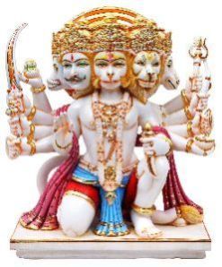 Marble Panchmukhi Hanuman Statue