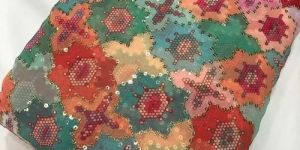 Digital Embroidered Georgette Fabric