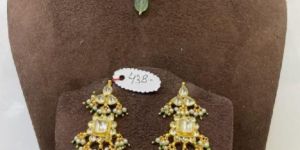 MJ-S-438 Yellow and Light Green Necklace Set