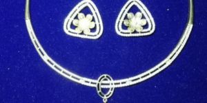 High Polish American Diamond Necklace Set