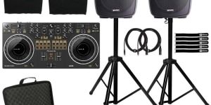 Pioneer DDJ-REV1 Scratch Style 2-Channel DJ Controller w 15 PA Speakers Pack