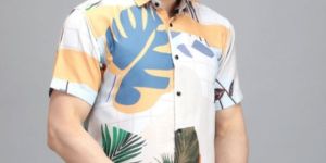 Men Multi Flower Digital Printed Shirt