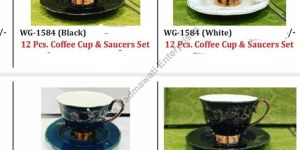 Ceramic Coffee Cup Saucer Set of 12 Pcs
