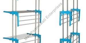 Stainless Steel Cloth Rack with Wheel