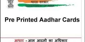 Pre Printed Aadhaar PVC Card