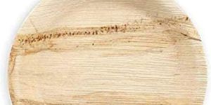 8 Inch Round Shallow Biodegradable Palm Leaf Plate