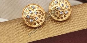 Brass Fancy American Diamond Earrings