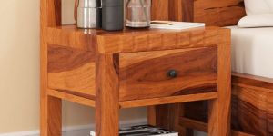 Kharad Solid Wood Bedside Table