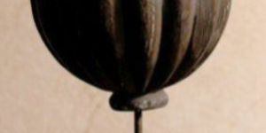 Wooden Round Fluted Table Top Christmas Decor Ornament