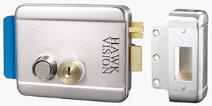Electronic Stainless Steel Door Lock with 5 Keys - silver