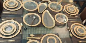 Golden Transparent Dinner Set