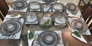 Gunmetal Dinner Set