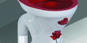 Red Designer Series Floor Mounted European Water Closet