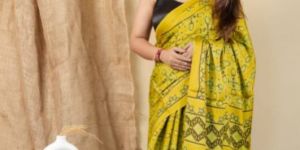 Ajrakh Modal Silk Saree