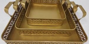 Metal Hamper Basket Set