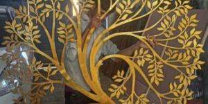 Brass Buddha Tree Statue