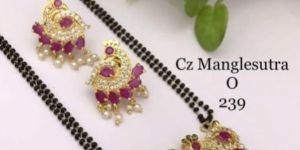 Cubic Zirconia Mangalsutra Set