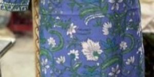 Blue Printed Cotton Suit