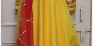 Yellow Gota Work Anarkali Suit