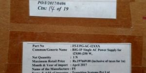 F5 BIG-IP single Ac power supply for i2X00 (250w)