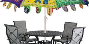 Embroidered Garden Umbrella