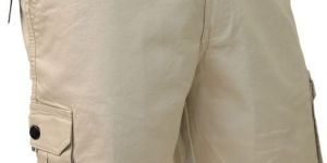 Mens Beige Cargo Shorts