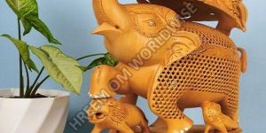 Wooden Table Top Elephant