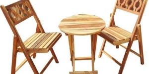 Wooden Folding Table Chair Set