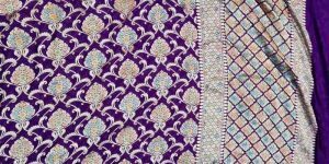 Banarasi Pure Meenakari Khaddi Georgette Silk Saree