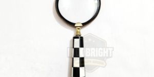 Vintage Inspired Brass Magnifying Glass for Elegant Desk and Home Decor
