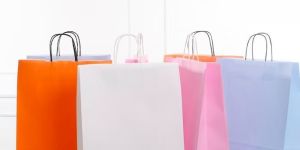 Multicolor Plain Twisted Handle Paper Carry Bag