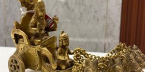 Brass Arjun Rath Statue