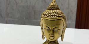 Brass Buddha Face Head Statue