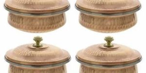 Copper Serving Bowl with Lid