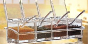 Glass Crystal Spice Rack