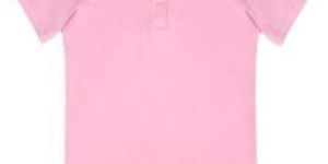 Cotton Plain Girls Polo Neck Tshirt