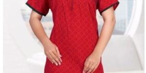Ladies Cotton Printed Fancy Nighty