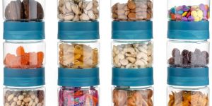 9 Pcs Grocery Plastic Container Set