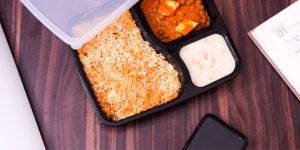 3CP Reusable BPA-free Plastic Compartment Tiffin Lunch Box