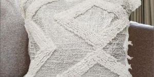 White Handwoven Cushion