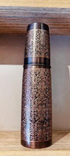 Etching Copper Bottle Glass Set