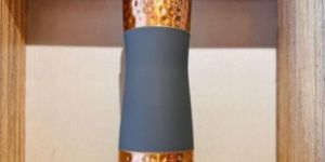 Silk Hammered Blue Copper Water Bottle